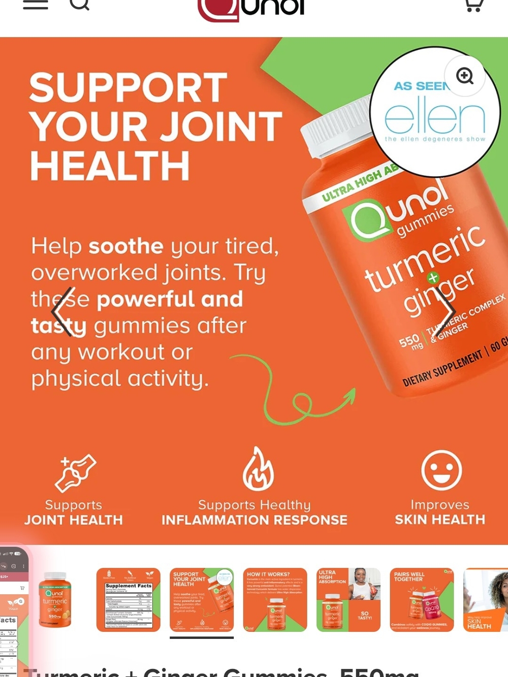 Turmeric + Ginger Gummies - Orange - Picture 4 of 5